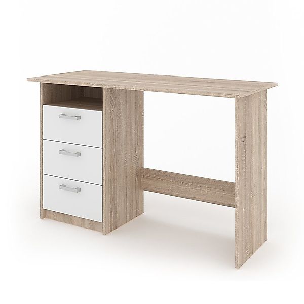 Vicco Schreibtisch Meiko, Weiß/Sonoma, 120 x günstig online kaufen
