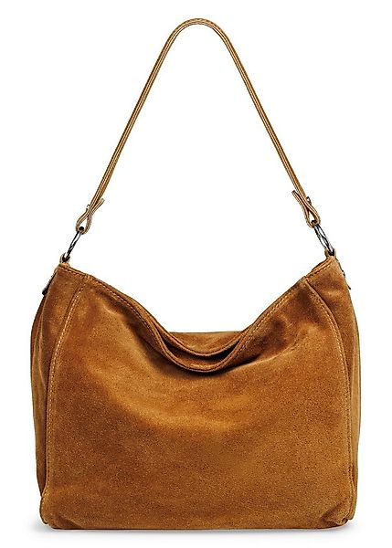 Caspar Schultertasche Große Veloursleder Handtasche Klassisch - PREMIUM LIN günstig online kaufen