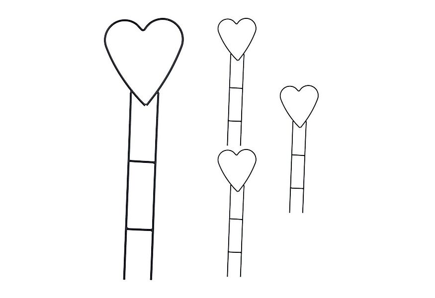 relaxdays Rankhilfe Herz im 4er Set, 4 St. günstig online kaufen