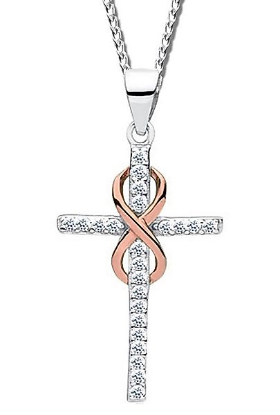 Limana Kreuzkette echt 925 Sterling Silber Kette mit Kreuz Anhänger Frauenk günstig online kaufen