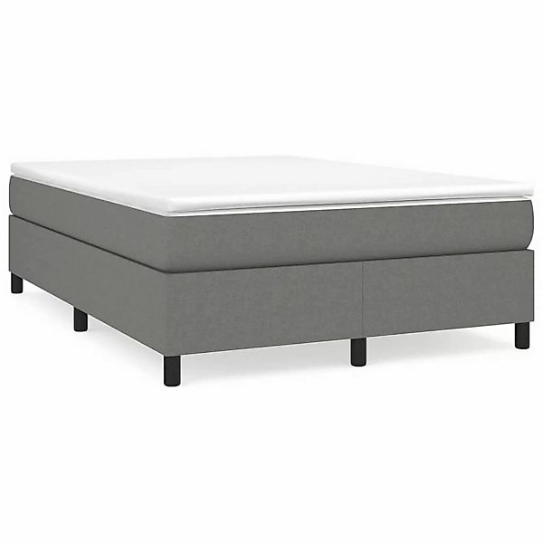 vidaXL Boxspringbett mit Matratze Dunkelgrau 140x200 cm Stoff1397802 günstig online kaufen