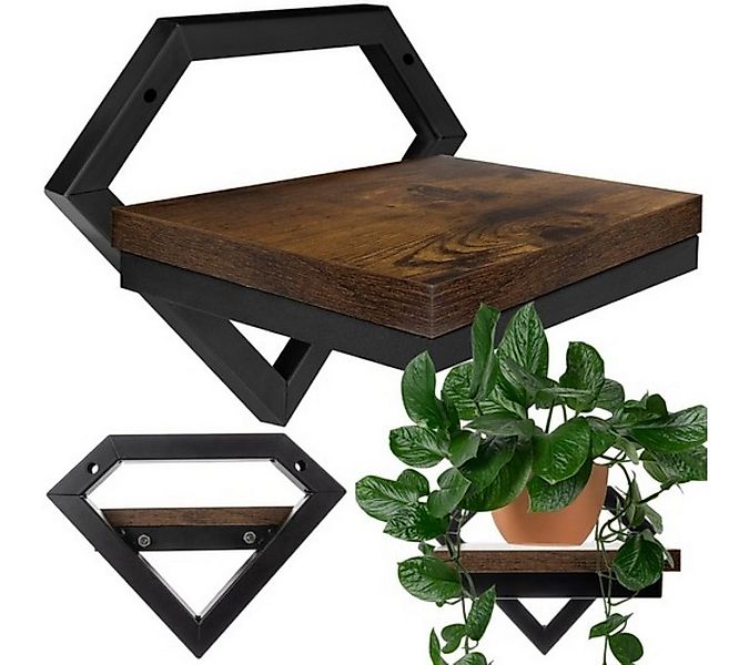 Ruhhy Wandregal Wandboard Wandhängender Loft Blumenständer Modernes Diamant günstig online kaufen