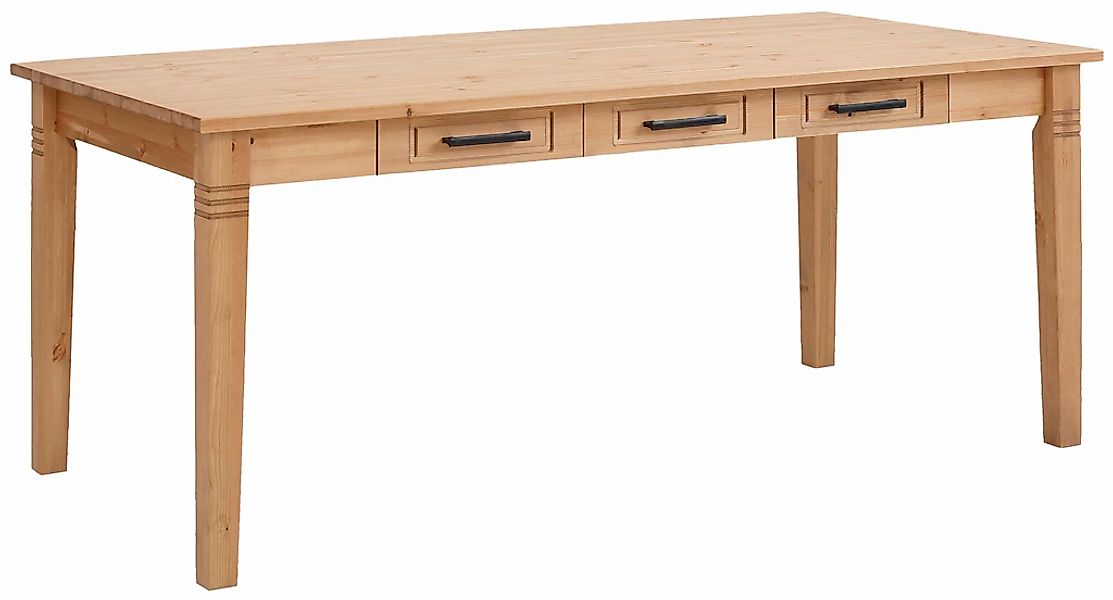 Home affaire Esstisch "Anabel, Schubkästen mit schwarzen Metallgriffen" Buf günstig online kaufen