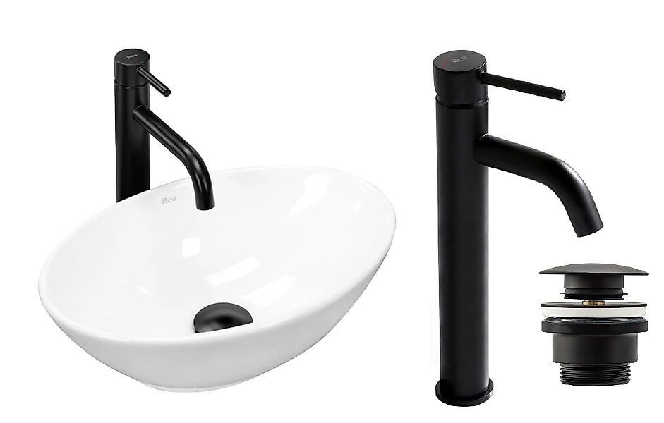 GTM Design Aufsatzwaschbecken Matt Set mit günstig online kaufen