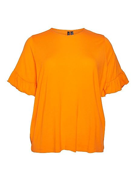 VERO MODA Rüschenärmel T-shirt Damen Orange günstig online kaufen