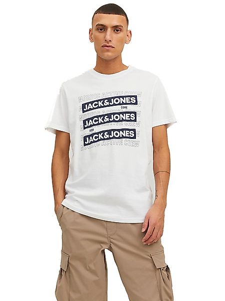 Jack & Jones Herren Rundhals T-Shirt JCOSPIRIT LOGO - Regular Fit günstig online kaufen