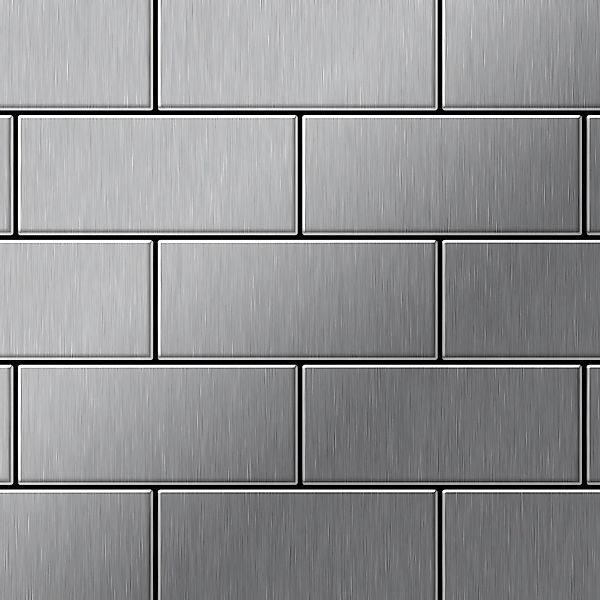 ALLOY Mosaik Fliese Massiv Metall Edelstahl Marine Gebürstet Grau 1,6mm Sub günstig online kaufen