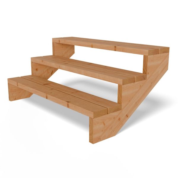 Gartenwelt Riegelsberger Außentreppe Terrassentreppe aus Lärche günstig online kaufen