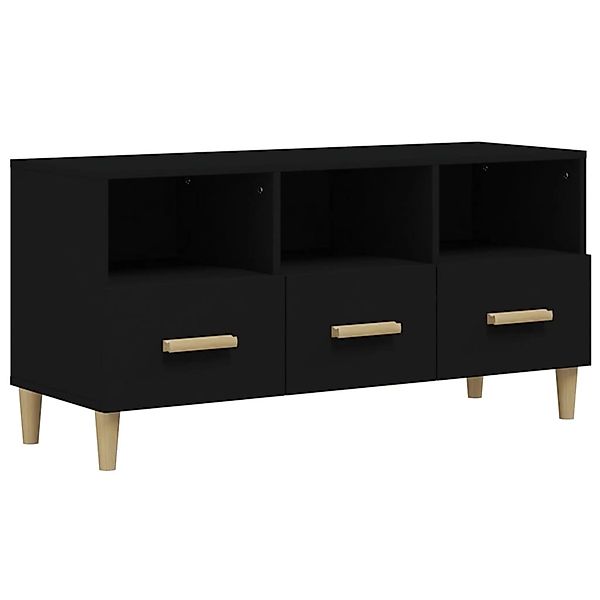 vidaXL TV-Schrank TV-Schrank Schwarz79x35x52 cm Massivholz günstig online kaufen
