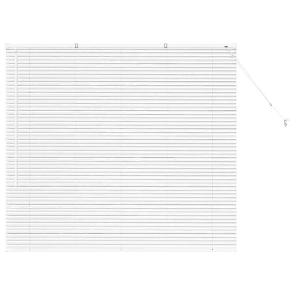 vidaXL Balkenjalousien mit Vorhängen Weiß 130 x 150 cm Aluminium 42005982 günstig online kaufen