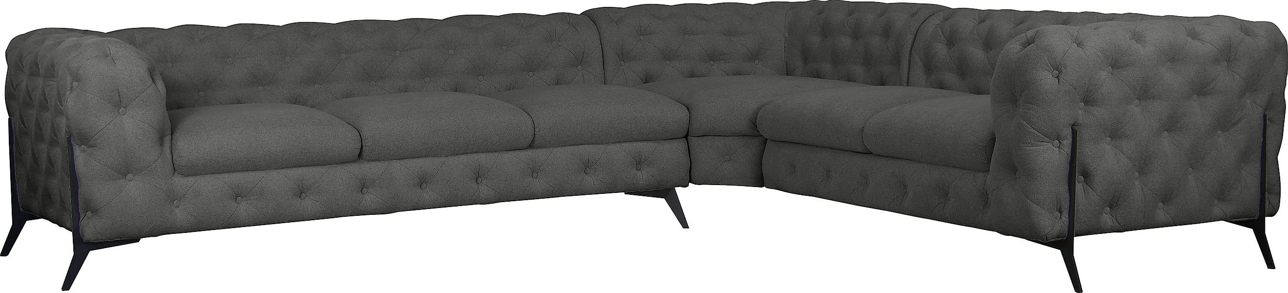 Home affaire Chesterfield-Sofa "Amaury L-Form" großes Ecksofa, Chesterfield günstig online kaufen