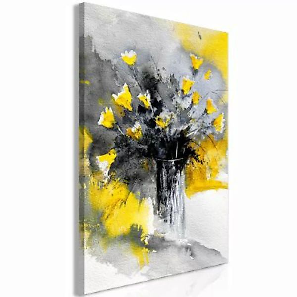 artgeist Wandbild Bouquet of Colours (1 Part) Vertical Yellow gelb/grau Gr. günstig online kaufen