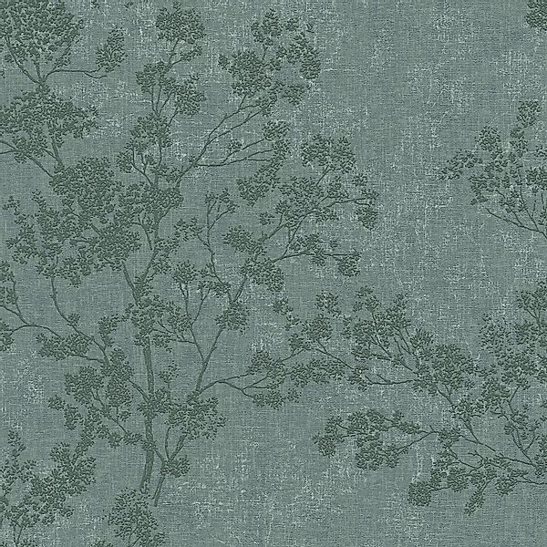 PROFHOME 373973-GU Natur Tapete Floral Matt Grün 0,53 m x 10,05 m 5,33 m2 G günstig online kaufen
