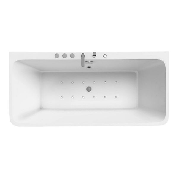 Jet-Line Freistehende Badewanne mit Whirlfunktion Vallerie in Weiß günstig online kaufen