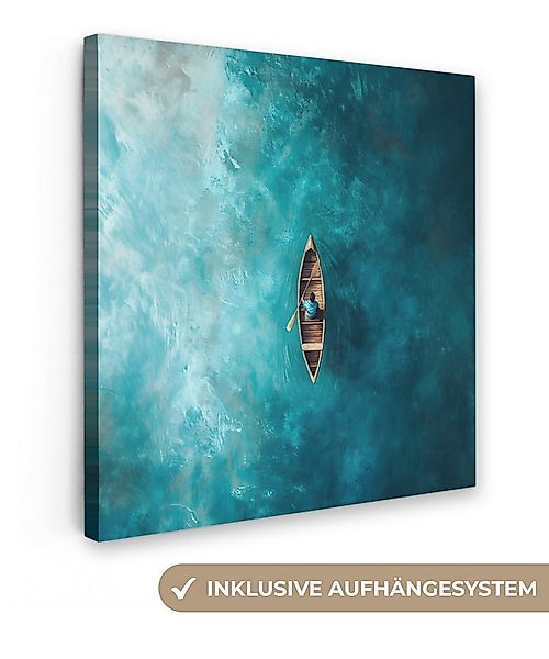 OneMillionCanvasses® Leinwandbild Boot - Wasser - Blau, Fotodruck (1 St), W günstig online kaufen