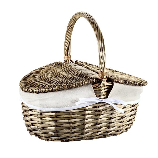 KESPER Einkaufskorb "Picknickkorb mit Textilfutter, braun", (1 tlg.), mit K günstig online kaufen