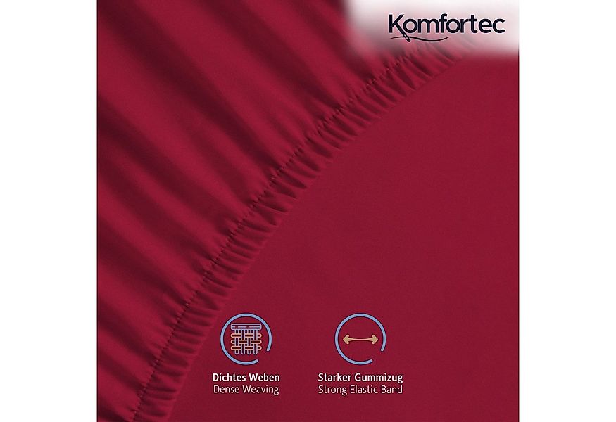 Komfortec Spannbettlaken Jersey Spannbettuch, 90x200, 140x200, 160x200, 180 günstig online kaufen