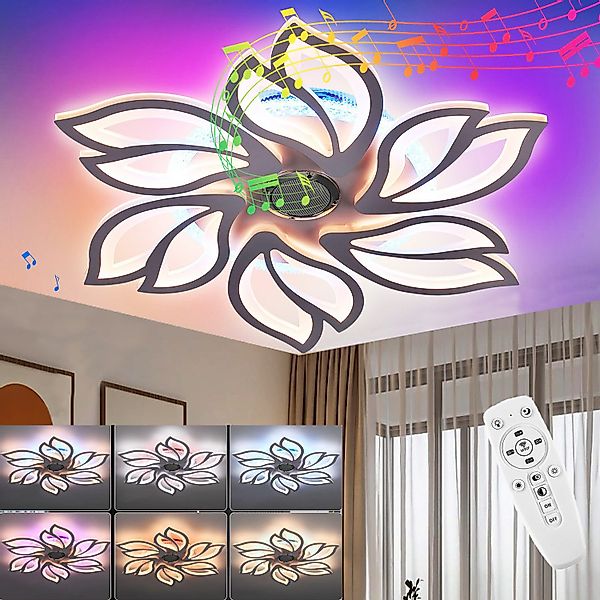 oyajia Deckenleuchte LED Deckenlampe mit Bluetooth günstig online kaufen