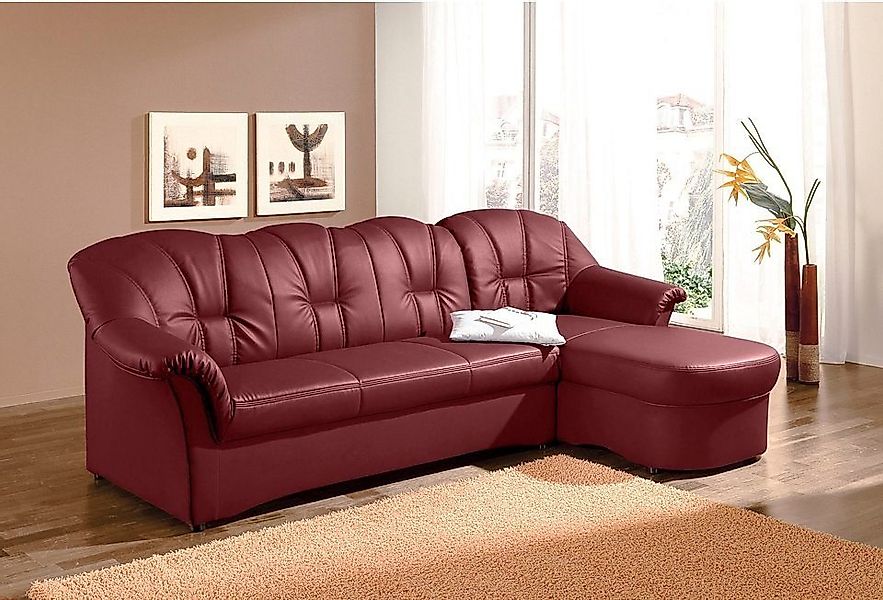DOMO collection Ecksofa Papenburg, zeitlose Rückensteppung, günstig online kaufen