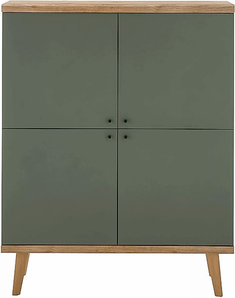 INOSIGN Highboard "MAVAS", in moderner Trendfarbe, Griffe aus Metall (Schwa günstig online kaufen