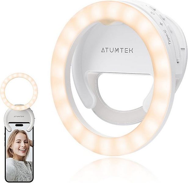 ATUMTEK Ringlicht mit 3 Beleuchtungsmodi und 5 Helligkeiten, dimmbar für Vi günstig online kaufen