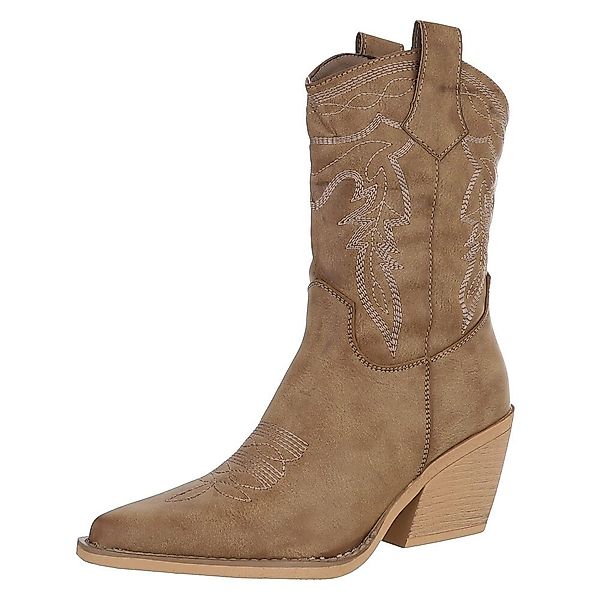 Ital-Design Damen Cowboyboots Western Westernstiefelette (88843732) günstig online kaufen