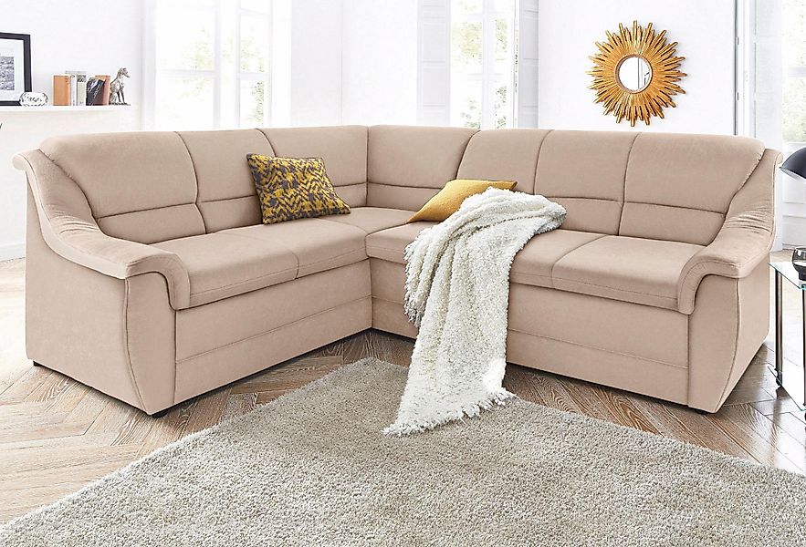 DOMO collection Ecksofa "Franzi Steppung im Sitzbereich B7T/H: 278/162/80 c günstig online kaufen