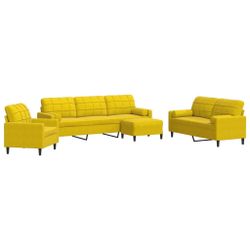 vidaXL Sofa 4-tlg. Sofagarnitur mit Kissen günstig online kaufen