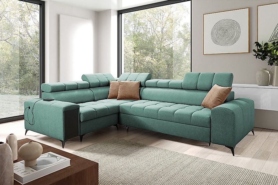 Kaiser Möbel Ecksofa Elegantes Ecksofa mit modischer Steppung,GRECO II Avra günstig online kaufen