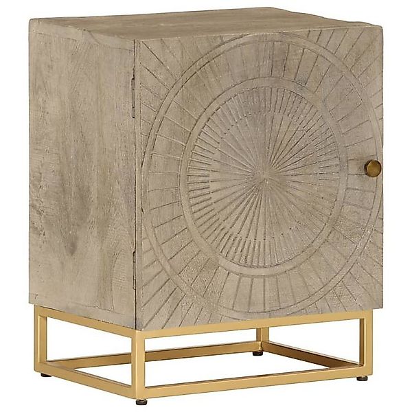 vidaXL Fächerschrank Nachttisch 40x30x50 cm Massivholz und Eisen (1-St) günstig online kaufen