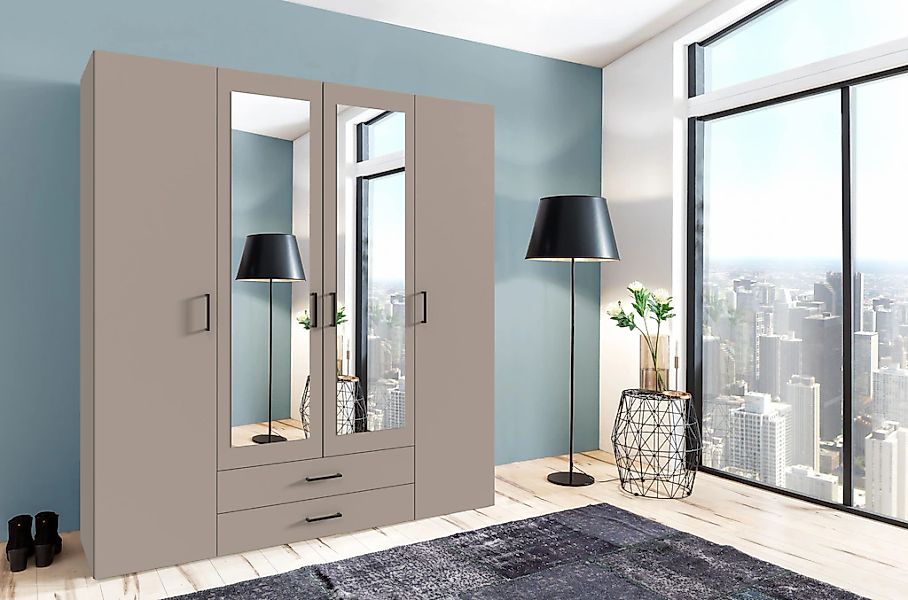 Wimex Drehtürenschrank "Mugano" mit langen oder kurzen Griffen aus Metall, günstig online kaufen