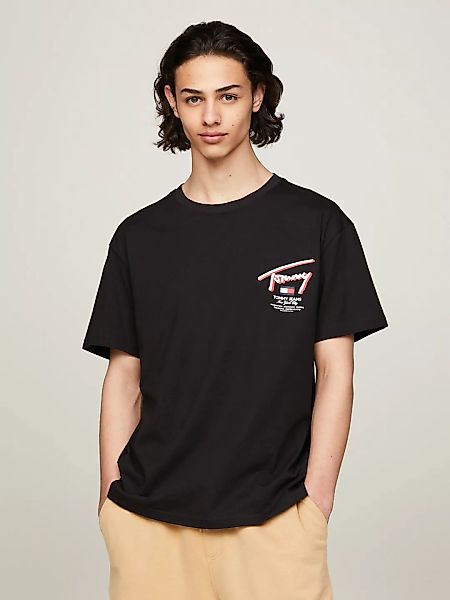 Tommy Jeans T-Shirt TJM REG 3D STREET SIGNTR TEE EXT mit Print auf dem Rück günstig online kaufen