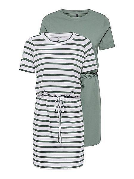 ONLY CARMAKOMA Jerseykleid CARHAPPY LIFE S/S DRESS 2-PACK JRS ZL (Packung, günstig online kaufen