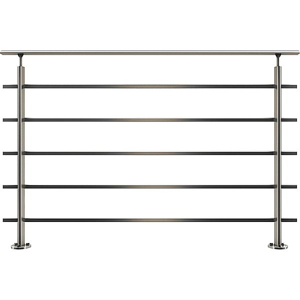 Dolle Geländerset Aluminium Tropfenform für Bodenmontage 150 cm günstig online kaufen
