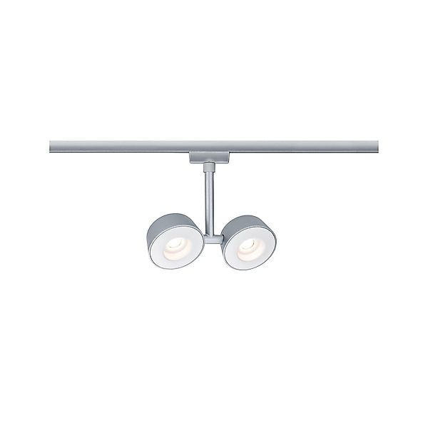 Paulmann "URail LED Spot Double Pellet 2x4W Chrom matt/Weiß dimmbar" günstig online kaufen
