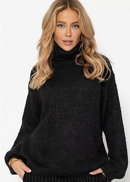 SASSYCLASSY Strickpullover Oversize Pullover Damen Winter mit Rollkragen Ro günstig online kaufen