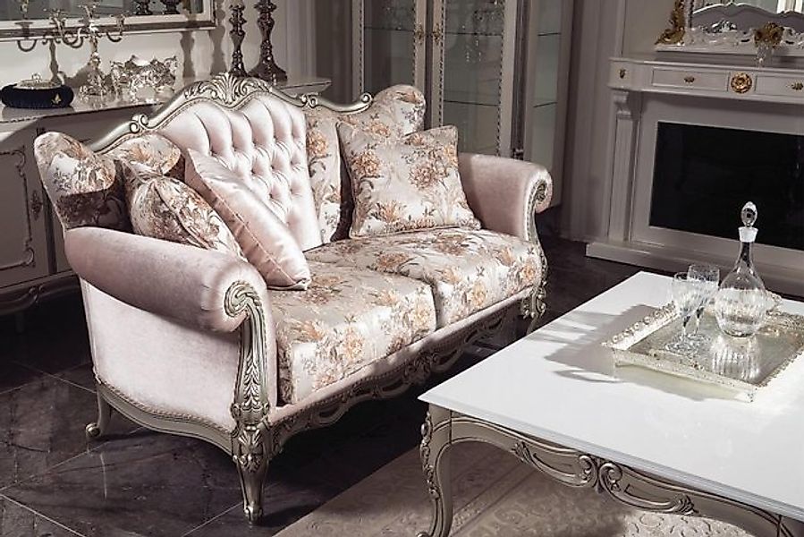 Xlmoebel Sofa Rosa Barock Rokoko Zweisitzer Samt Sofa Französisches Couch-M günstig online kaufen