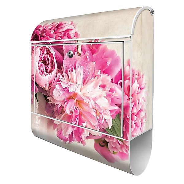 Banjado Design Briefkasten Weiß Pulverbeschichtet 39x47x14cm 2 Schlüssel Mi günstig online kaufen