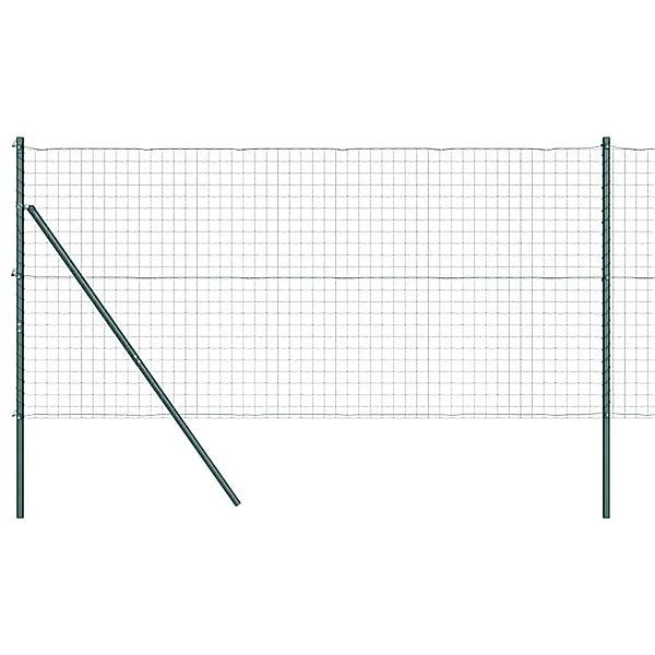 vidaXL Zaun mit Pfosten Grün 1 x 25 m Stahl und PVC 3350314 günstig online kaufen
