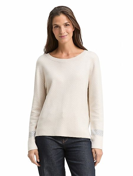 TOM TAILOR Strickpullover mit All-Over Print günstig online kaufen