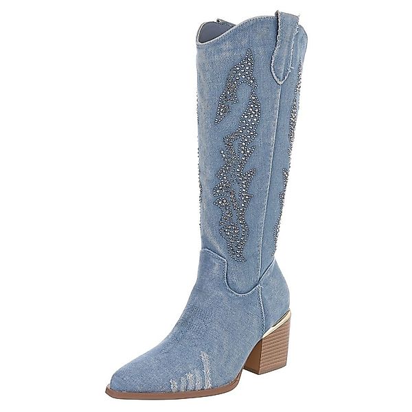Ital-Design Damen Cowboyboots Western Sommerboots (88843714) günstig online kaufen