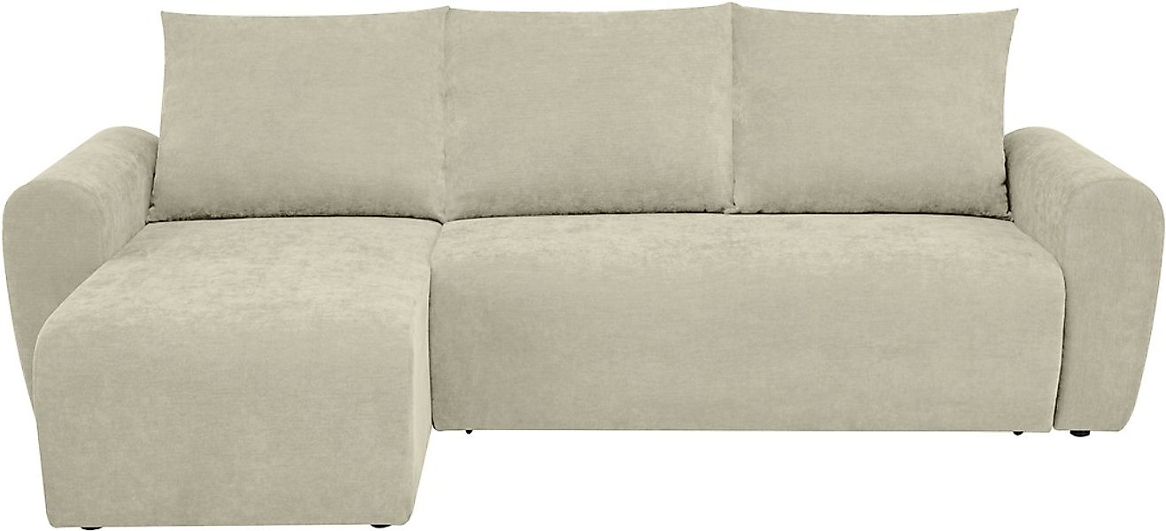 Home affaire Ecksofa "Nortrud-Uni, 241 cm, L-Form, mit Schlaffunktion u. Be günstig online kaufen