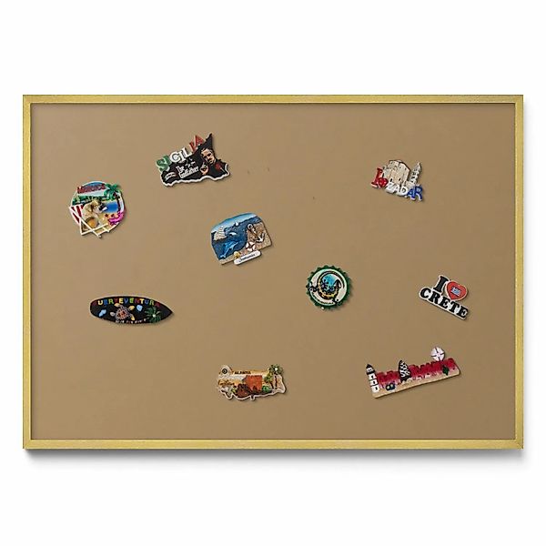 Tulup Magnettafel Metalltafel für Magnete Farbe Dunkelgelb 100x70 cm Magnet günstig online kaufen