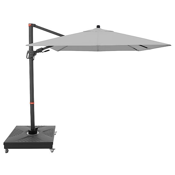 Doppler Ampelschirm MyZone 210 cmx 210 cm Hellgrau mit Dreh- & Neigungsfunk günstig online kaufen