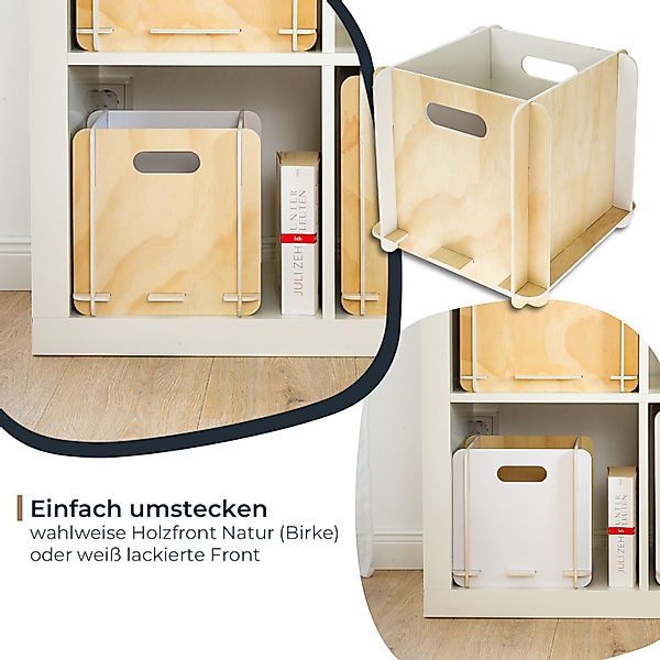 HMF Aufbewahrungsbox Praktische Regalbox aus Holz günstig online kaufen