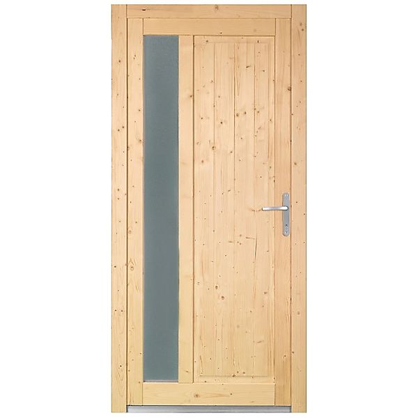 Panto Holz-Nebeneingangstür NET 511 Natur 98 cm x 198 cm DIN R günstig online kaufen