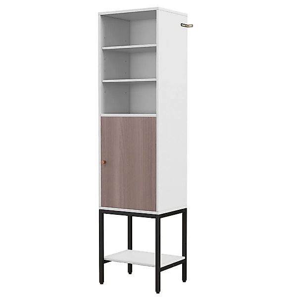 Costway 6-Stöckiger Badezimmerschrank 38 x 30 x 146 cm Weiß günstig online kaufen