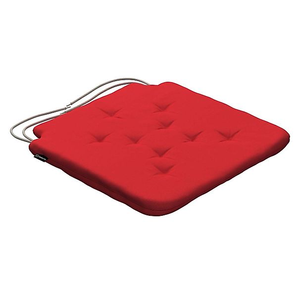 Stuhlkissen Christoph mit Bindeschnur, rot, 42 x 41 x 3,5 cm, Loneta (133-4 günstig online kaufen