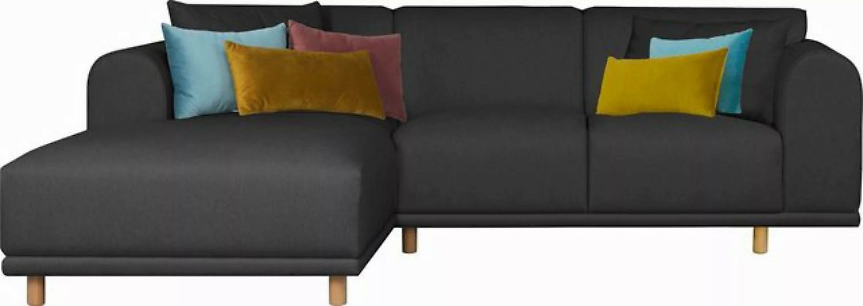 andas Ecksofa Maroon L-Form, in skandinavischem Design, mit losen Kissen günstig online kaufen