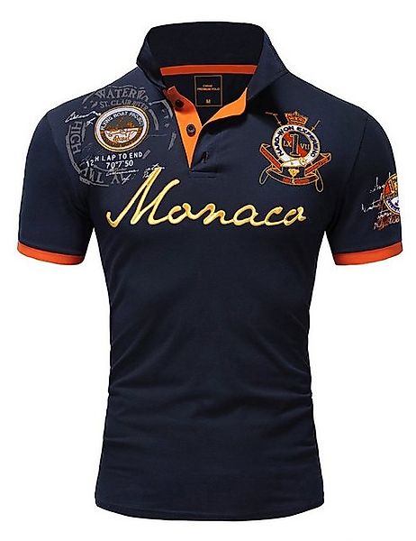 Amaci&Sons Poloshirt Monaco 2.0 Poloshirt mit Stickerei Herren Basic Kontra günstig online kaufen